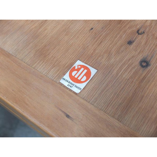 Round Extendable Dining Table in Oak by Van Den Berghe-Pauvers, 1970s For Sale - Image 10 of 16