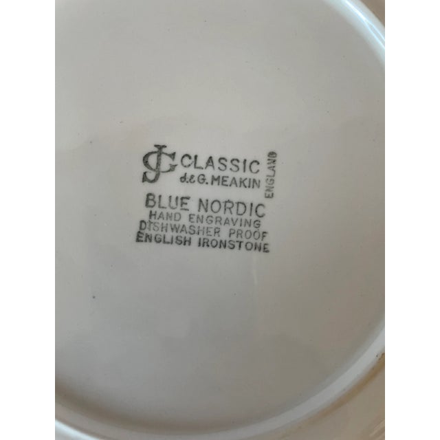 Blue Vintage J & G Meakin Classic White Blue Nordic Dinner Pieces- 24 Pieces For Sale - Image 8 of 13