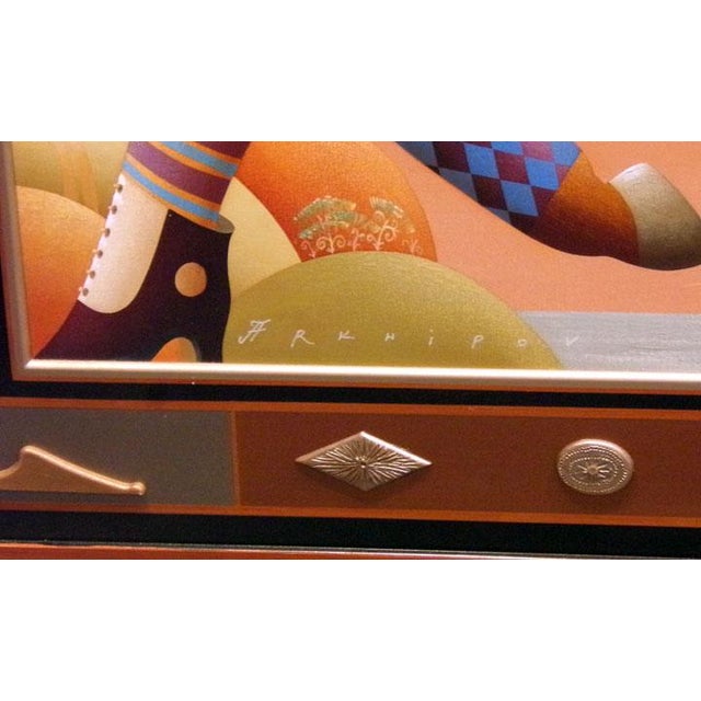 2000 - 2009 Anton Arkhipov "Holiday" Hand Signed Giclee Custom Framed For Sale - Image 5 of 6