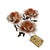 Rococo Set of 3 Vintage Capodimonte Porcelain Rose Sculptures & Candle Holder, Italy For Sale - Image 3 of 10
