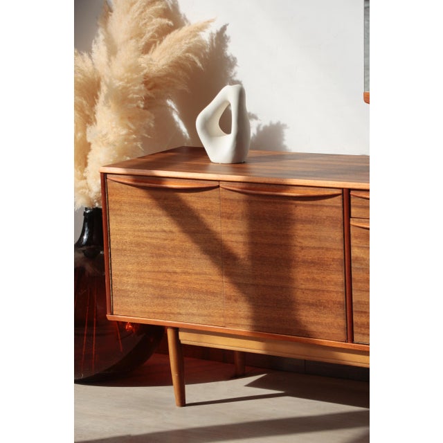 Mid-Century Modern Vintage Zebrano and Walnut Sideboard from Morris of Glasgow, 1960s For Sale - Image 3 of 18