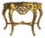 Carved Gilt Wooden Console Table with Shaped Marble Top For Sale