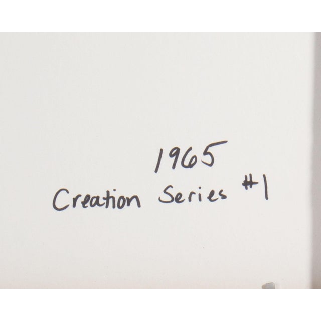 1956 “Creation Series #1” Watercolor Painting by Walter Sorge For Sale In Indianapolis - Image 6 of 7