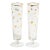 Pottery Barn Gold Scatter Champagne Flutes Set of Two Glasses - A Pair For Sale