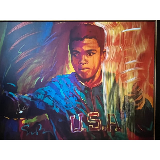 Original mixed media painting on canvas by Simon Bull titled Going for Gold LXXXII. Contemporary artwork in the artist’s...