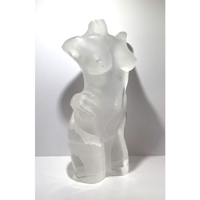 1980s M. Malstrom Acrylic Female Nude Sculpture, Numbered 45/300 For Sale - Image 4 of 11