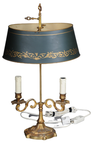 Empire Table Lamp in Gold-Plated Bronze, 1900s