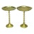1800's Sino-Tibetan Brass Raised Tazzas, Compotes or Pedestals, Marked - a Pair For Sale