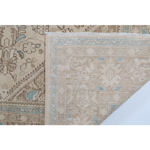 Mid 20th Century Elegant Oversized Tribal Rug – Soft Neutrals & Delicate Detailing -9' 7'' X 12' 7'' For Sale - Image 12 of 12