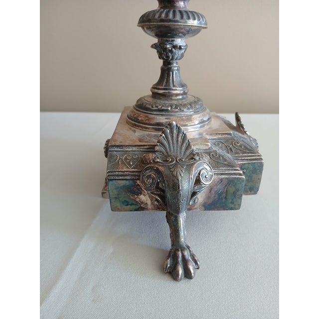 Pair of Silver Plated Ewers For Sale - Image 13 of 17