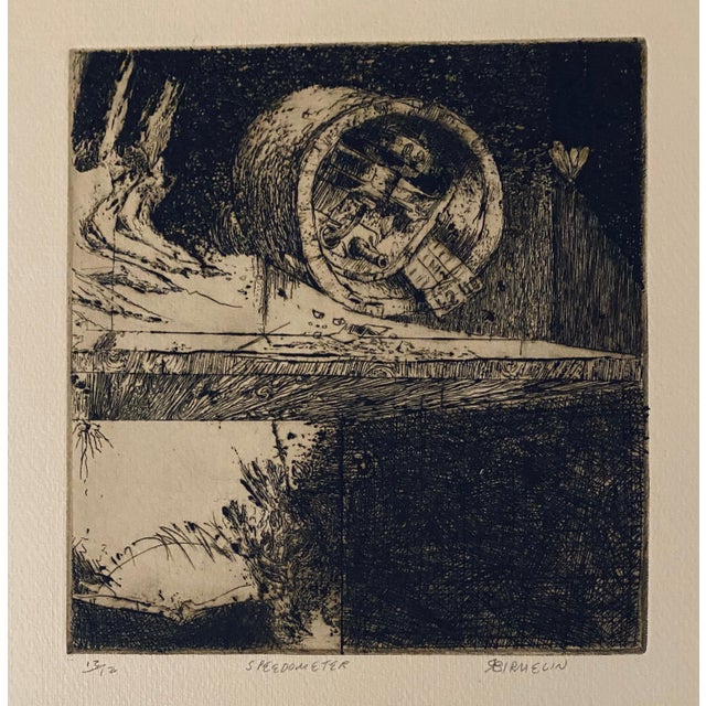 Robert A. Birmelin, Speedometer, American Modernist Abstract Etching For Sale