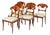 Biedermeier Swedish Dining Chairs in Flame Golden Birch, 1920s, Set of 6 For Sale