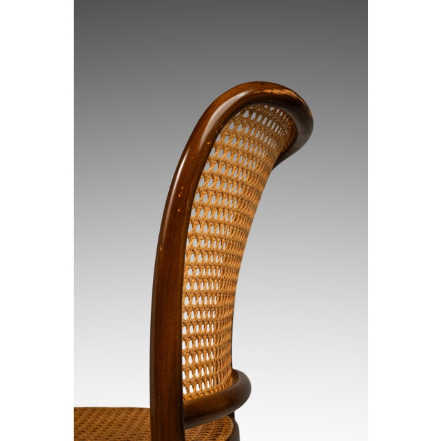 Mid-Century Modern Single Patinated Bentwood Prague Model 811 Side Chair by Josef Frank for Stendig With Original Cane Seat & Back, Poland, Circa 1960s For Sale - Image 3 of 12