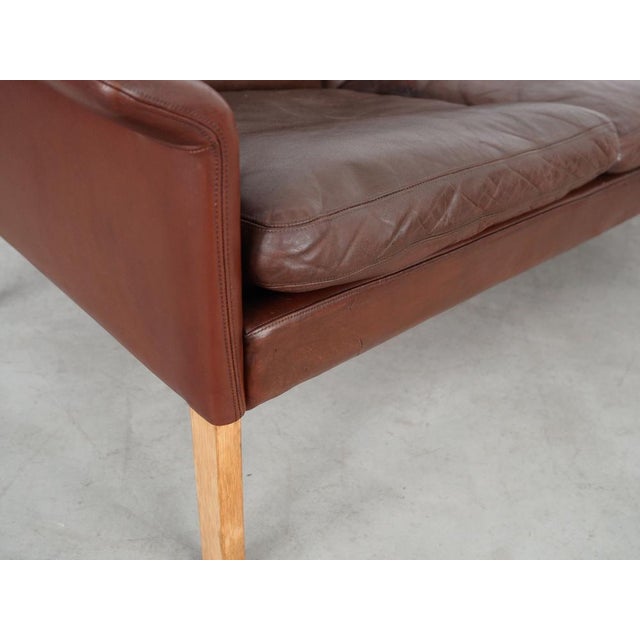 Danish Brown Leather Sofa by Hans Olsen for CS Møbler, 1960s For Sale - Image 13 of 17