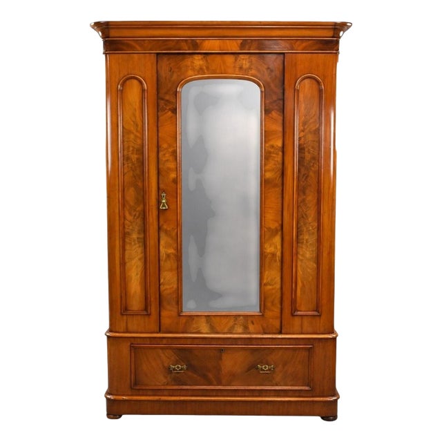 Antique Victorian Mahogany Wardrobe, 1870 For Sale