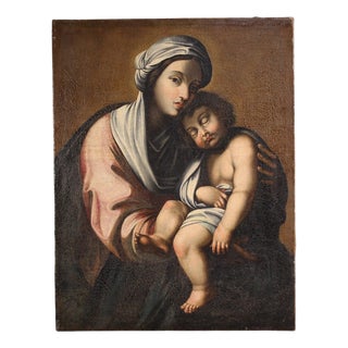 Madonna and Child, 1720, Oil Painting on Canvas For Sale