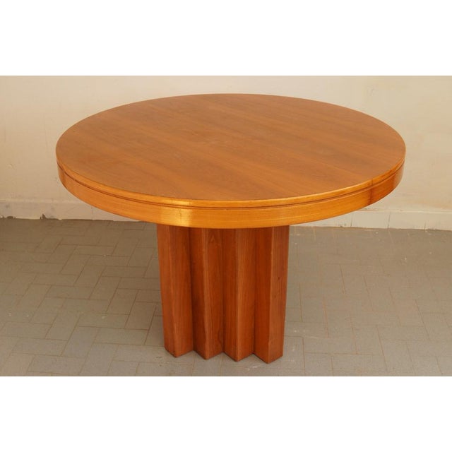 1970s An Exceptional Italian Brutalist Dining Table in Oak, 1970s For Sale - Image 5 of 7