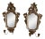 Carved and Silver Gilt Florentine Mirror Candle Holders - a Pair For Sale