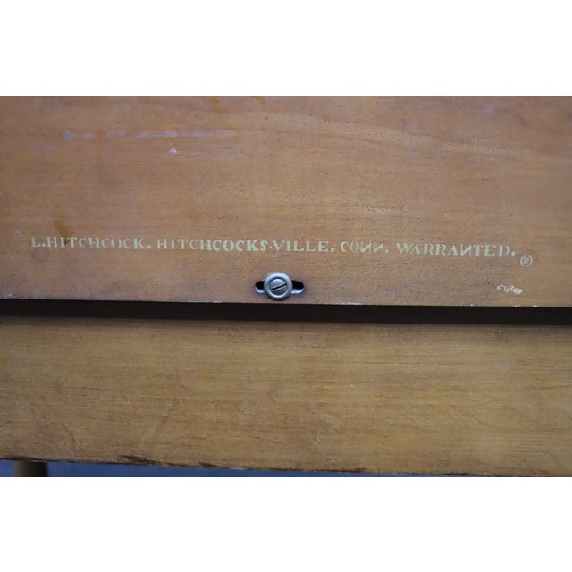 Mid-Century Hitchcock Style Cherry Writing Desk With Stenciled Fruit Decoration For Sale - Image 13 of 15