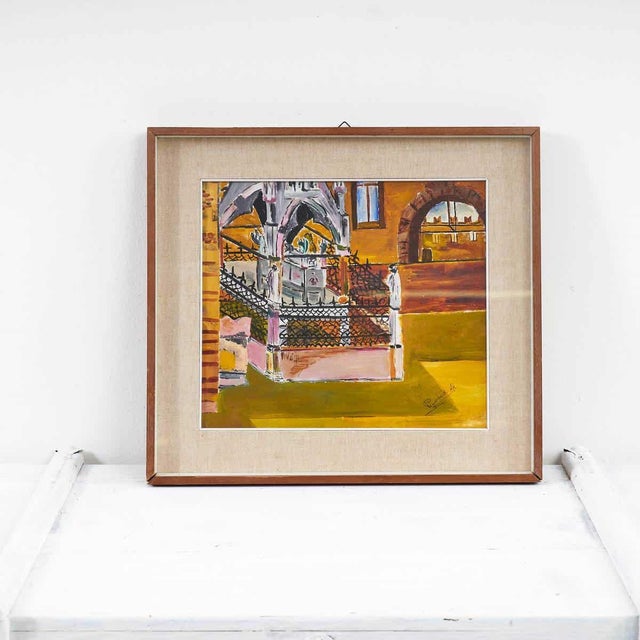 Aligi Panaccio, Composition, 1963, Oil on Panel For Sale - Image 6 of 6