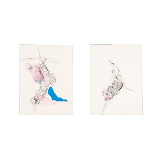 Genesis, Acrylic on Canvas, 1990s, Set of 2 For Sale