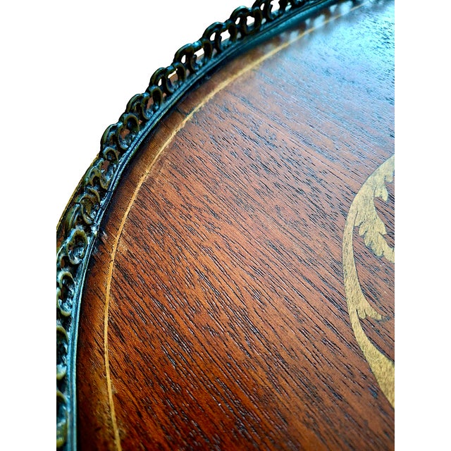Vintage French Louis XV-style Small Liquor Cabinet/Occasional Table For Sale - Image 4 of 12