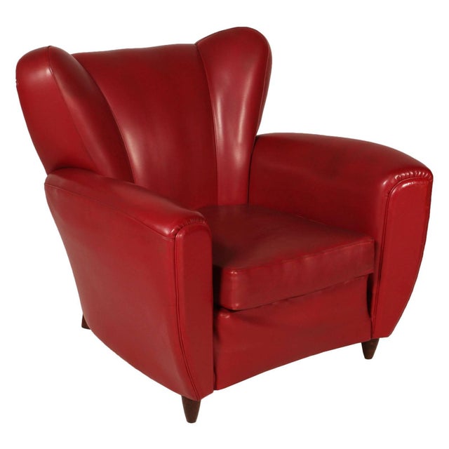 Vimportant and highly sculptural italian art deco club armchair, attributed to guglielmo ulrich, italy, circa 1940. the...