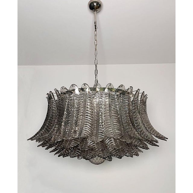 Mid-Century Modern Large Murano Glass Chandelier, 1990 For Sale - Image 3 of 18
