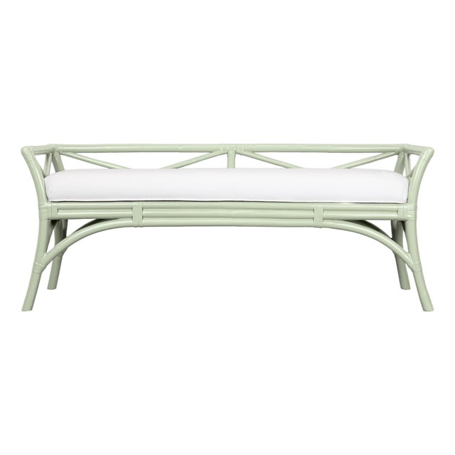 Charlotte Bench - Celery Green For Sale