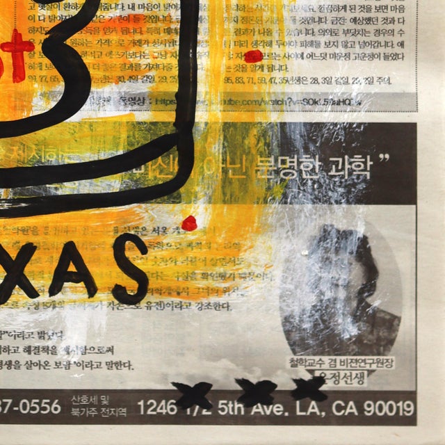 2020s Spicy Texas Chili - Original Food Pop Art Acrylic Painting on Korean Newspaper For Sale - Image 5 of 6