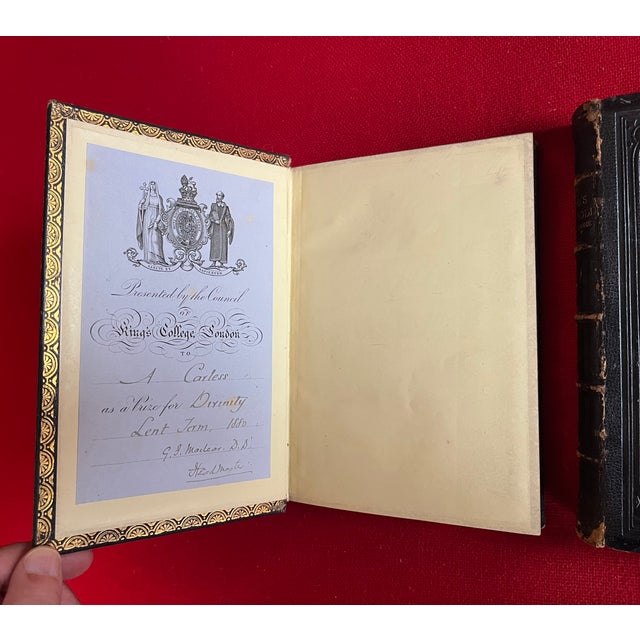 Animal Skin Fine Bindings - Antique Prize Presentation Books - 4 Volumes For Sale - Image 7 of 18