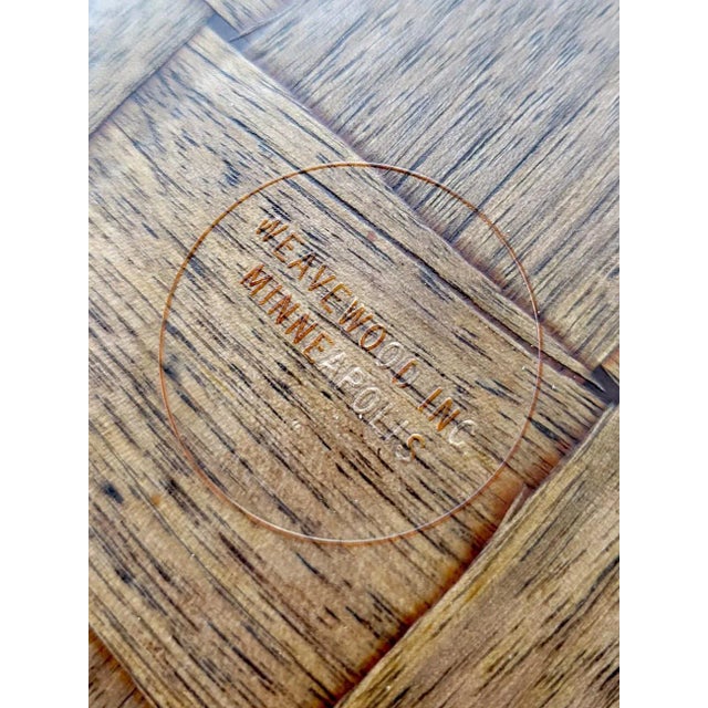 Coffee 1970s Walnut Wood Partitioned Snack Tray by Weavewood Minnesota For Sale - Image 8 of 9