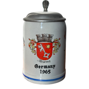 1965 Beer Stein Us Army 594th Transport Germany Lidded Cold War