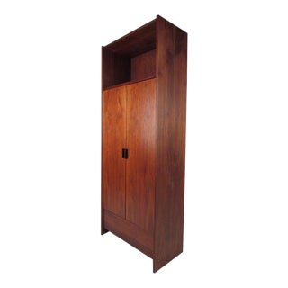 Tall Mid-Century Modern Walnut Armoire For Sale