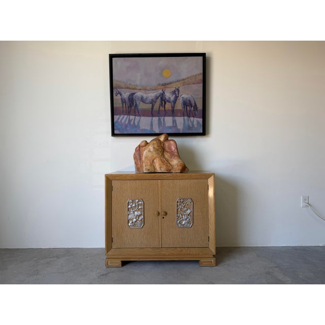 Mid-Century Modern 1980’s v. Schaffer Block Impressionist Horses Landscape Oil Painting – Framed For Sale - Image 3 of 12