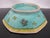 Chinese Tongzhi Turquoise Enamel Hand Painted Flower Octagonal Pottery Bowl For Sale - Image 10 of 11
