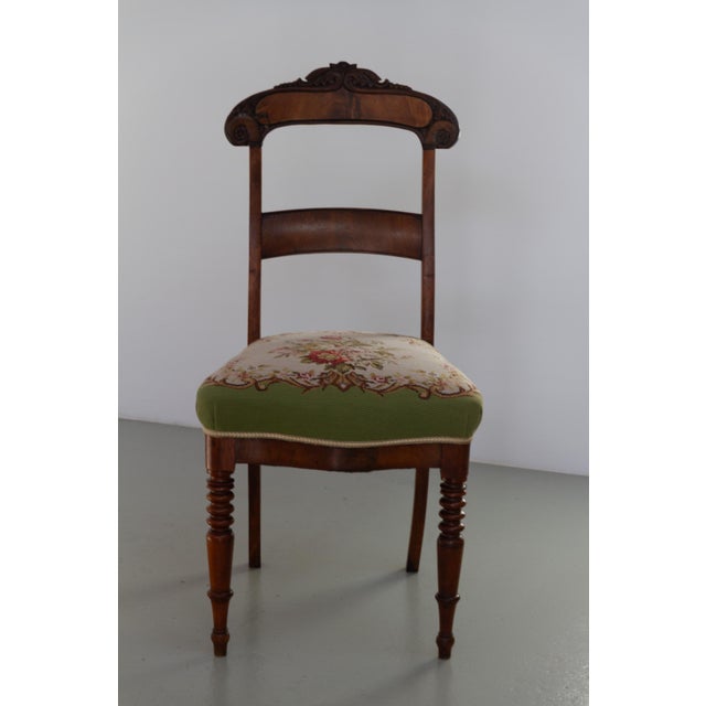 Danish Art Nouveau Chairs with Floral Needlepoint Seats, 1900s, Set of 2 For Sale - Image 16 of 18