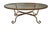 Late 20th Century Hollywood Regency Gilt Wrought Iron Glass Top Oval Cocktail Table For Sale - Image 14 of 16
