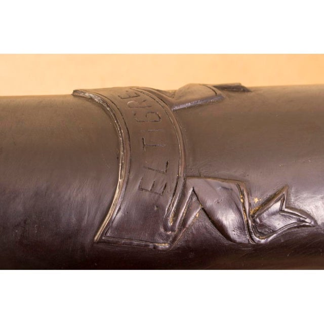 Brown 20th Century Bronze Artillery Cannons, Set of 2 For Sale - Image 8 of 18