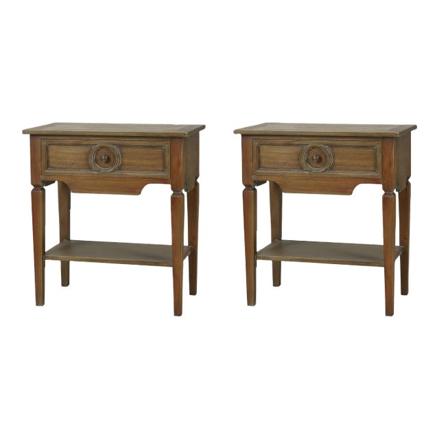 Pair of Rustic Rectangular End Tables For Sale