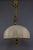 Large Brass and Fabric Lampshade Five-Light Adjustable Height Pendant Lamp, 1980s For Sale - Image 6 of 18