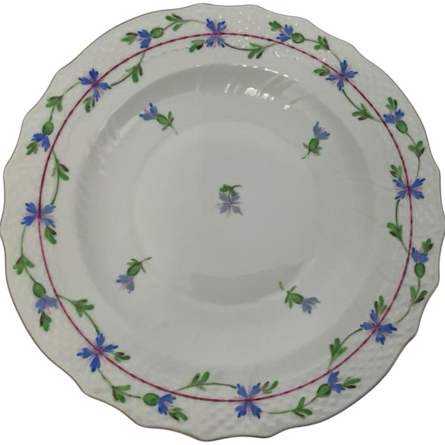 Herend Blue Garland (PBG) 30-Piece Porcelain Dinnerware Set Complete Service for 6&nbsp; Made in Hungary c. 1980s....