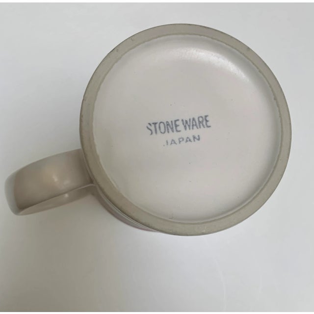 1970s Vintage Pastel Striped Stoneware Mugs Cups, Set of Six For Sale - Image 5 of 10