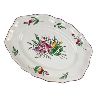 Réverbère Model Oval Dish with Flat End from KG Lunéville, 1950s For Sale