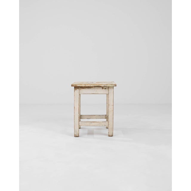 Early 20th Century Central European Wood Patinated Stool For Sale - Image 16 of 18
