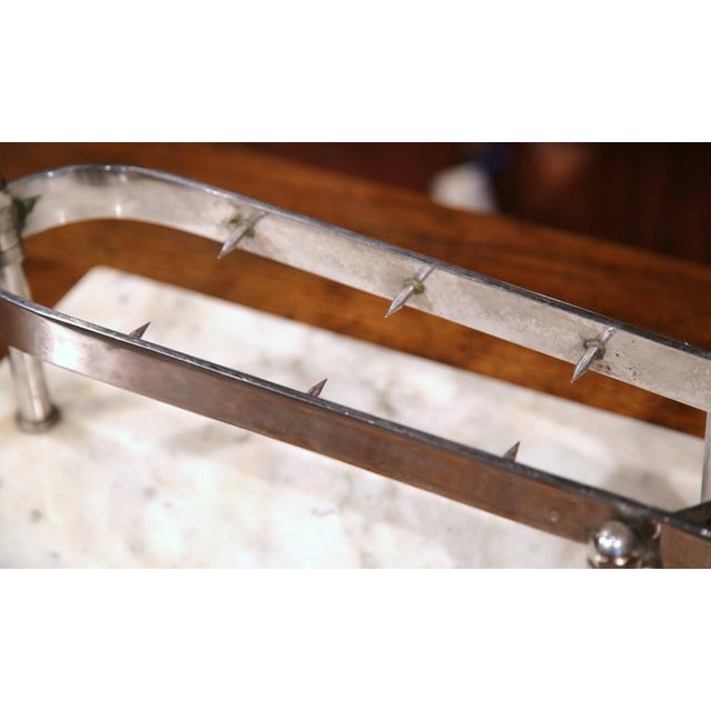 Early 20th Century French Stainless Steel and Marble Butcher Meat