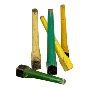 Mid-Century Colorful Vintage Wooden English Playground Games Markers- A Set of 5
