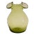 Avocado Green Blown Glass Vase For Sale