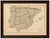 This finely detailed original antique map depicts the Iberian Peninsula, showing Spain and Portugal in remarkable detail...