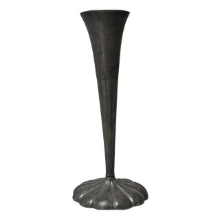 Art Deco Danish Pewter Trumpet Vase attributed to Just Andersen, 1930s For Sale
